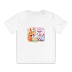 "Leave Your Whinin' at the Trailer" Girls Moisture-wicking Sport T-shirt