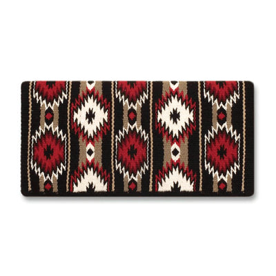 1463-13 Two X Two 38x34 New Zealand Wool Saddle Blanket RED TAN CREAM
