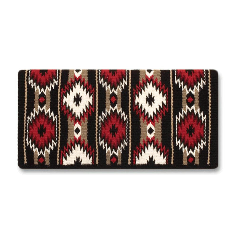 1463-13 Two X Two 38x34 New Zealand Wool Saddle Blanket RED TAN CREAM