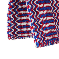 1340-76 Double Weave 32x64 Acrylic Blend Saddle Blanket Red White And Blue