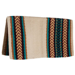 1425-8 Iron Horse 36x34 New Zealand Wool Saddle Blanket MULTI