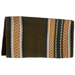 1425-9 Iron Horse 36x34 New Zealand Wool Saddle Blanket MULTI