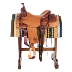 1425-8 Iron Horse 36x34 New Zealand Wool Saddle Blanket MULTI