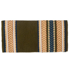1425-9 Iron Horse 36x34 New Zealand Wool Saddle Blanket MULTI