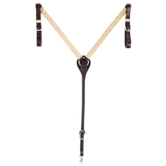 WD-1NRBC Braided Natural Rawhide 1in Straight Breast Collar