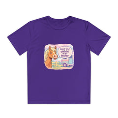 "Leave Your Whinin' at the Trailer" Girls Moisture-wicking Sport T-shirt