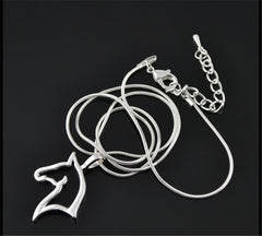 Versatile Snake Chain Pony Pendant Necklace