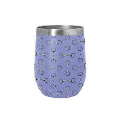 AWST Int'l 12 oz Stainless Steel Wine Tumbler-Lila Vintage Snaffle Bit