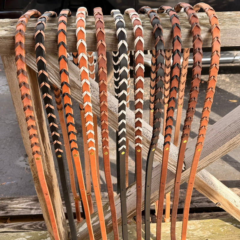 Leather Laced Barrel Reins