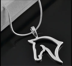 Versatile Snake Chain Pony Pendant Necklace
