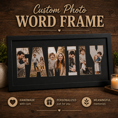 Photo Letter Matboard Cutout Personalized Gift Framed Display Custom Name Art Graduation Senior Gift Sports Memorabilia Word Family Wedding