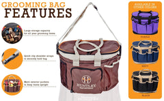 Huntley Equestrian Deluxe Grooming Bag, Brown