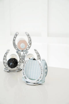 Huntley Horseshoe Napkin Holder, Aluminum Silver Finish