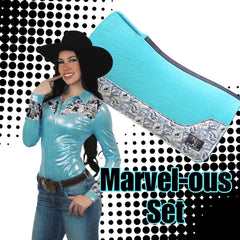 Girls Marvel-ous Metallic Pearl Snap Rodeo Shirt