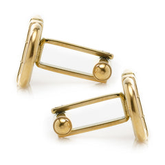 Horse Bit Gold Stainless Steel Cufflinks