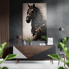 Warrior's Horse Brushed Aluminum Dibond Wall Art