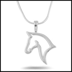 Versatile Snake Chain Pony Pendant Necklace