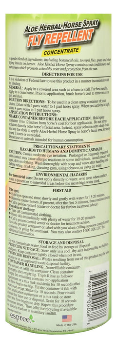 Espree Aloe Herbal Fly Spray for Horses