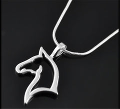 Versatile Snake Chain Pony Pendant Necklace