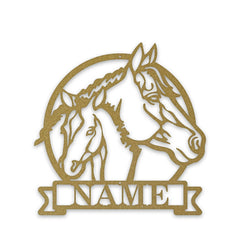 Farm Horse and Pony Personalized Metal Sign