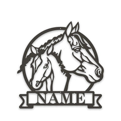 Farm Horse and Pony Personalized Metal Sign