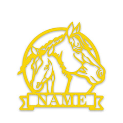 Farm Horse and Pony Personalized Metal Sign