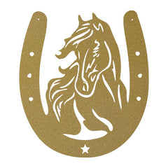 Horse Head Horseshoe Sign - Custom Metal Wall Art | Rustic Western Decor