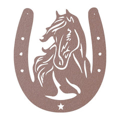 Horse Head Horseshoe Sign - Custom Metal Wall Art | Rustic Western Decor