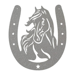 Horse Head Horseshoe Sign - Custom Metal Wall Art | Rustic Western Decor