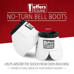 Jeffers No-Turn Bell Boots for Horses, Solid Colors, 2 ct