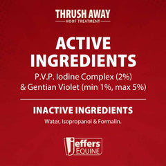 Jeffers Thrush Away Hoof Treatment for Thrush in Horses, 2 oz