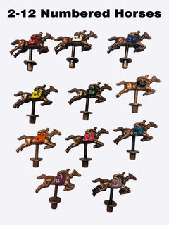 XL 18x30 Brown Striped Track Horse Race Party Game - New Heavy Duty Metal Horse Numbered 2-12