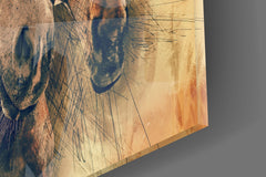 Horses Glass Wall Art