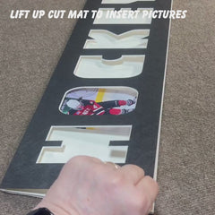 Photo Letter Matboard Cutout Personalized Gift Framed Display Custom Name Art Graduation Senior Gift Sports Memorabilia Word Family Wedding