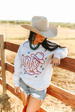 Star Spangled Boots Graphic Sweatshirt