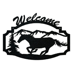 Running Horse Welcome Sign
