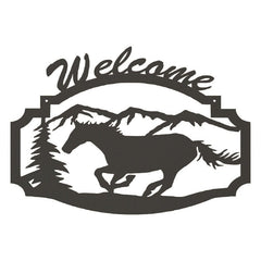 Running Horse Welcome Sign