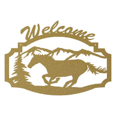 Running Horse Welcome Sign