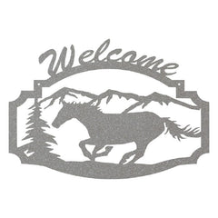 Running Horse Welcome Sign