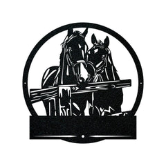 Two Horses Fence Monogram