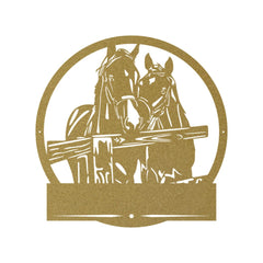 Two Horses Fence Monogram