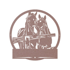Two Horses Fence Monogram