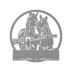 Two Horses Fence Monogram