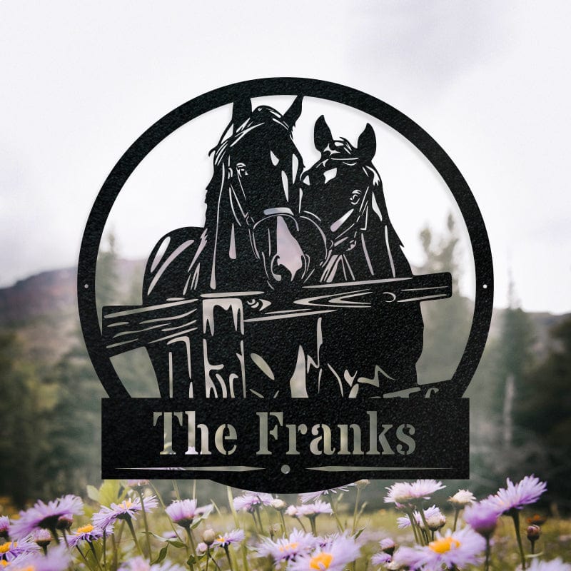 Two Horses Fence Monogram