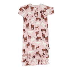 Wild Horses Ruffle Gown